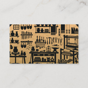 Carte De Visite Menuiserie Rustique Grain de Bois Professionnel