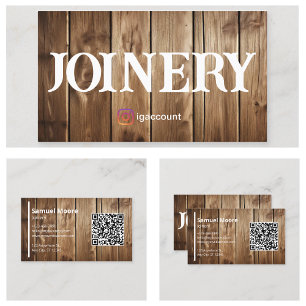 Carte De Visite Menuiserie rustique professionnelle