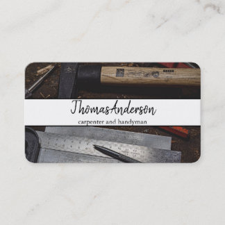 Carte De Visite Menuiserie Rustique Professionnelle Grain de Bois