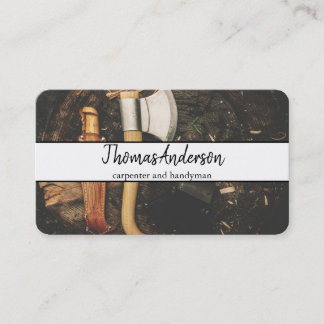 Carte De Visite Menuiserie Rustique Professionnelle Grain de Bois