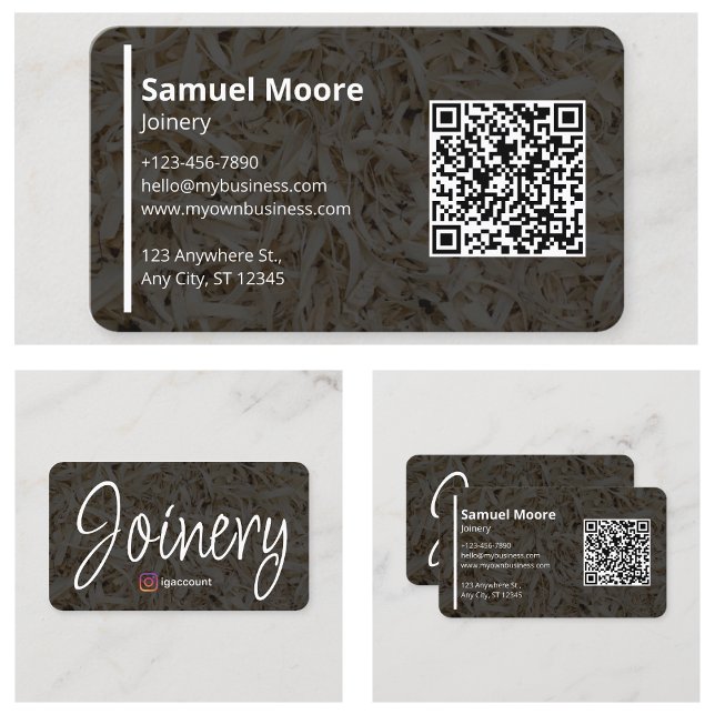 Carte De Visite Menuiserie simple moderne (Modern Simple Woodworking Business Card
)
