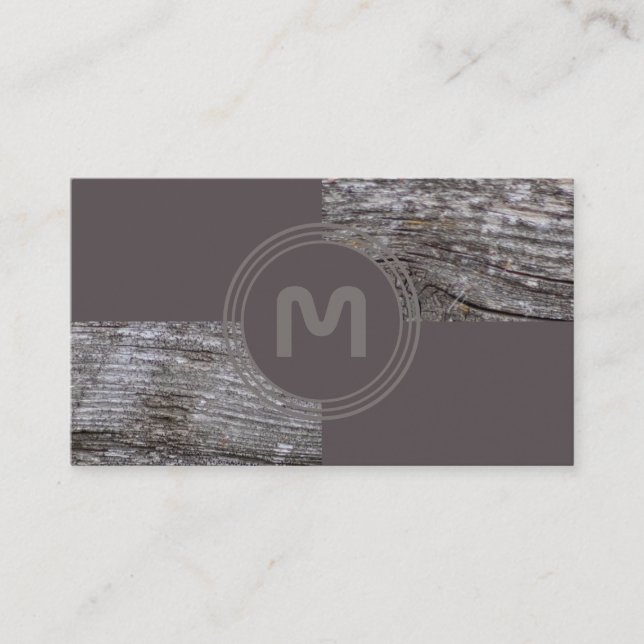 Carte De Visite Menuisier avec style en bois naturel rustique à 10 (Devant)