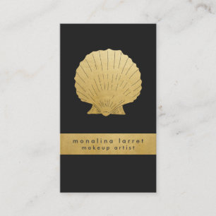Carte De Visite Mer moderne Shell de feuille d'or de Faux