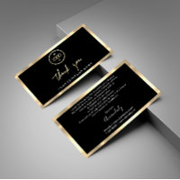 Merci Business Insertion Logo Gold Frame Black