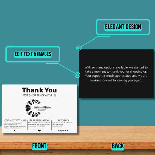 Carte De Visite Merci client moderne