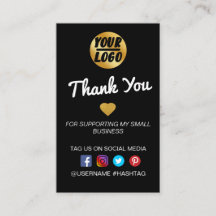 Merci commercial minimal noir pour l'insertion de