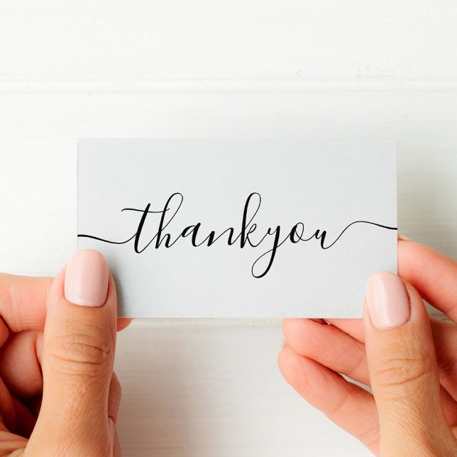 Carte De Visite Merci de commande de script élégant et moderne (Créateur téléchargé)