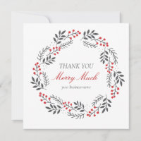 Carte de visite Merci de Noël