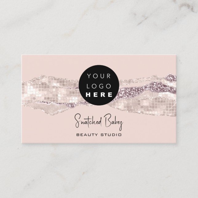 Carte De Visite Merci Logo QR Code Boutique en ligne Parties scint (Devant)