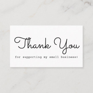 Carte De Visite Merci minimal moderne