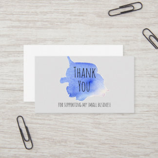 Carte De Visite Merci Pour La Prise En Charge De L'Aquarelle Pour 