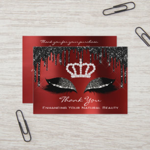 Carte De Visite Merci Pour Votre Achat Black Drives Red Ruby