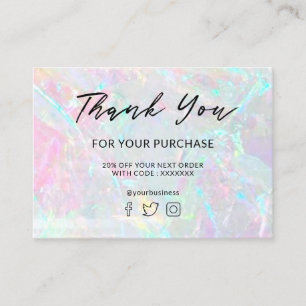 Carte De Visite merci pour votre achat pierre minérale
