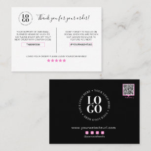 Carte De Visite Merci Pour Votre Commande Remise Client