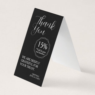 Carte De Visite Merci pour votre soutien Bon de réduction