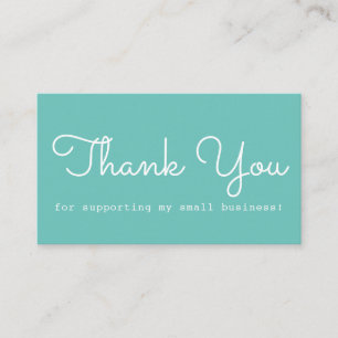 Carte De Visite Merci Turquoise moderne