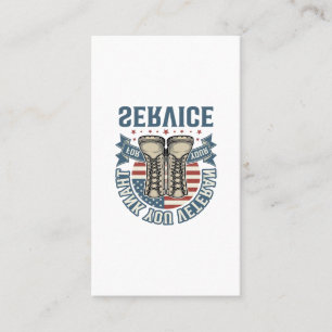 Carte De Visite Merci Vétéran Patriotique Bottes Service Chemise_1