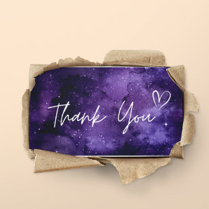 Carte De Visite Merci violet nuit Ciel cosmique Galaxy tendance