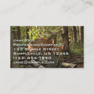 Carte De Visite Mère et bébé cerf au Parc national de Shenandoah