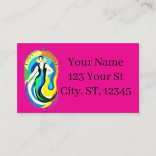 Carte De Visite Mermaid Flapper Colorée Thunder_Cove