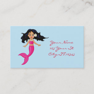 Carte De Visite Mermaid Tonnerre-Cove à queue rosée