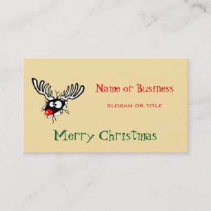 Carte De Visite Merry Christmas ! Crazy Red Nosed