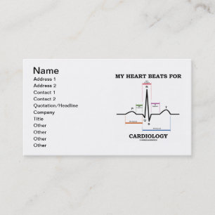 Carte De Visite Mes battements de coeur pour la cardiologie