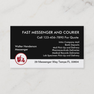Carte De Visite Messager et services de distribution