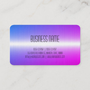 Carte De Visite Métal en acier inoxydable bleu violet