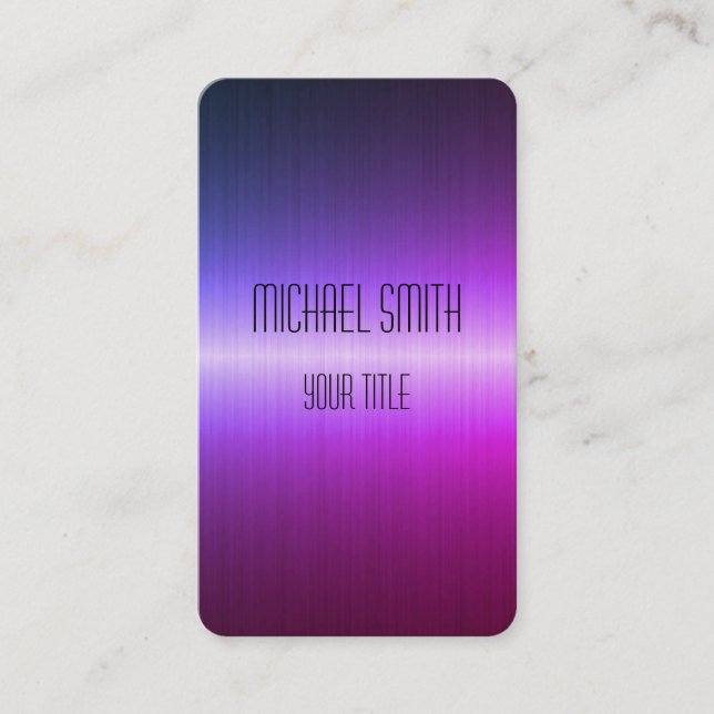 Carte De Visite Métal en acier inoxydable cool #5 (Devant)