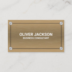 Carte De Visite Métal et vis   Texture métallique