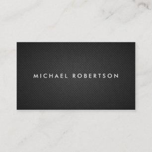 Carte De Visite Métal moderne noir élégant simple professionnel