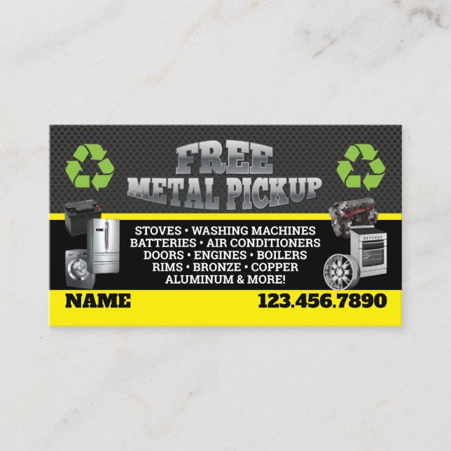 Carte De Visite Metal Pick up Business Cards - English-Spanish (Devant)