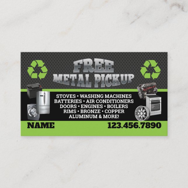 Carte De Visite Metal Pick up Business Cards - English-Spanish (Devant)