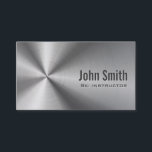 Carte De Visite Métal professionnel d'instructeur de ski moderne<br><div class="desc">Carte de visite moderne en métal professionnel d'instructeur de ski.</div>