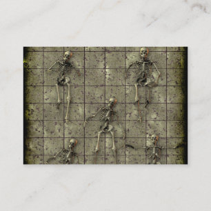 Carte De Visite Métal rouillé avec des squelettes