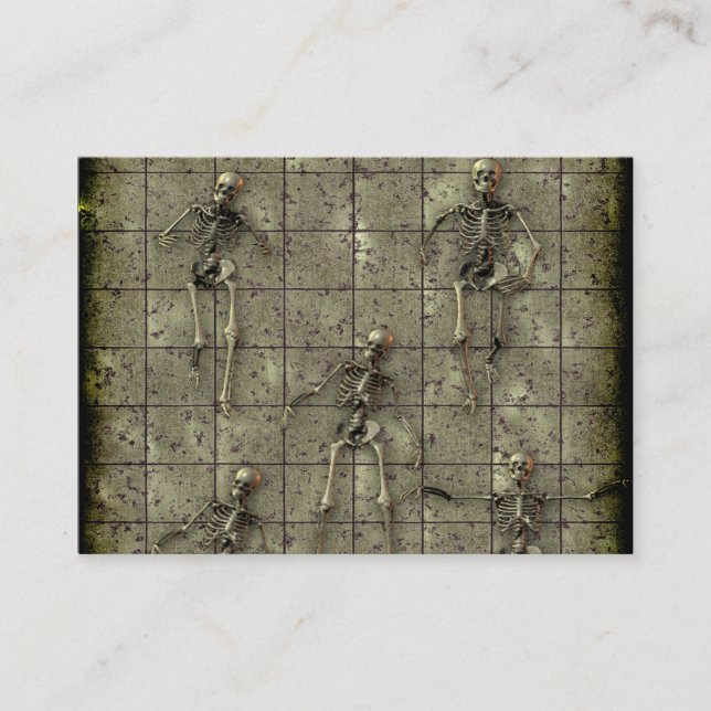 Carte De Visite Métal rouillé avec des squelettes (Devant)