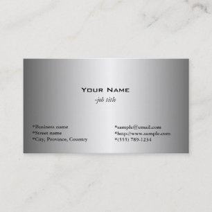 Carte De Visite métal simple, brillant et ordinaire comme