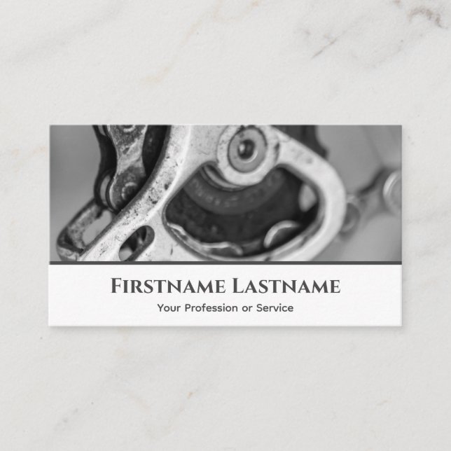 Carte De Visite Métal vélo pignon pour Bicycle Repair Shops (Devant)