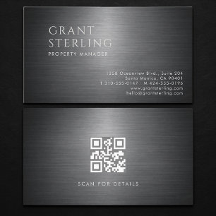 Carte de visite métallique pour gestionnaire de bi