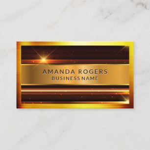 Carte De Visite Métallurgique Or Haute brillance   Métal