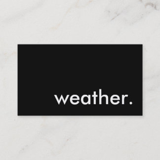 Carte De Visite météo.