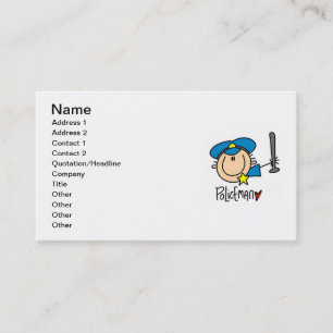 Carte De Visite Métier d'agent de police