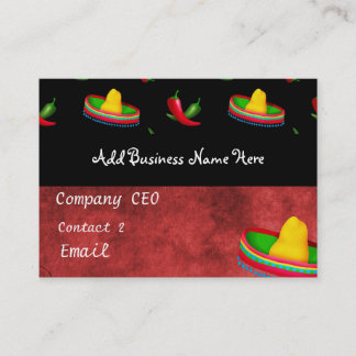 Carte de visite MEXICAIN de sombrero