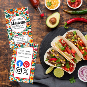 Carte De Visite mexicaine fruits deli marché plier artisanat