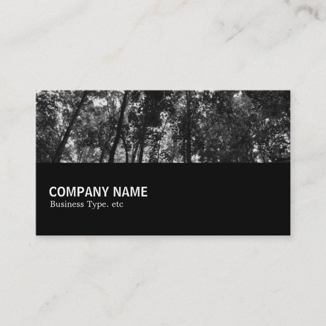 Carte De Visite Mi-chemin 0101 - Canopée de bois 01 BW (Devant)