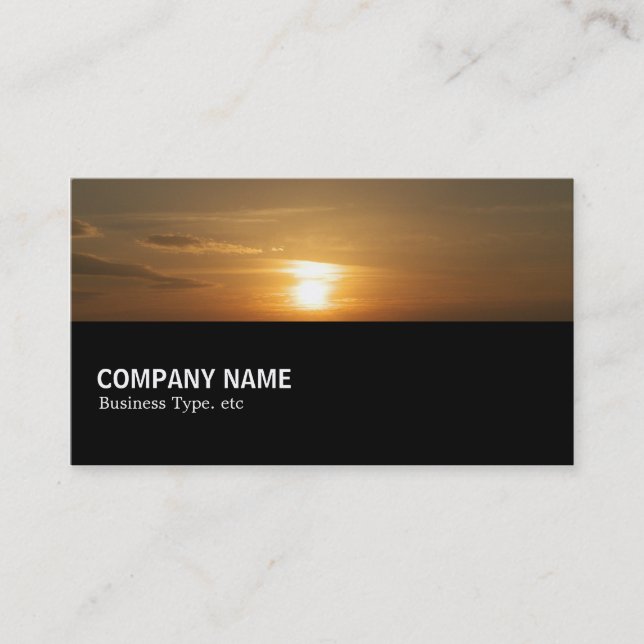 Carte De Visite Mi-chemin 081 - Coucher de soleil (Devant)