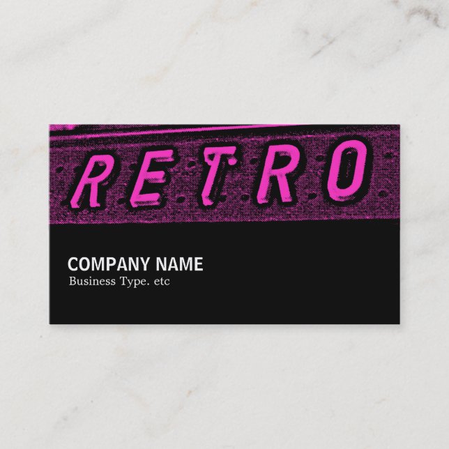 Carte De Visite Mi-chemin 090 - Retro est Magenta (Devant)