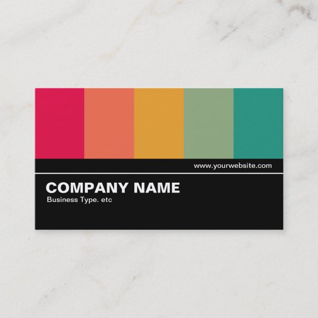 Carte De Visite Mi-chemin V2 04 - Bars couleur (Devant)