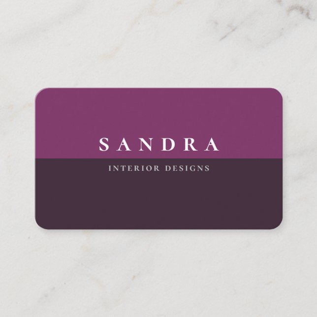 Carte De Visite mi-mauve moderne mi-rose (Devant)